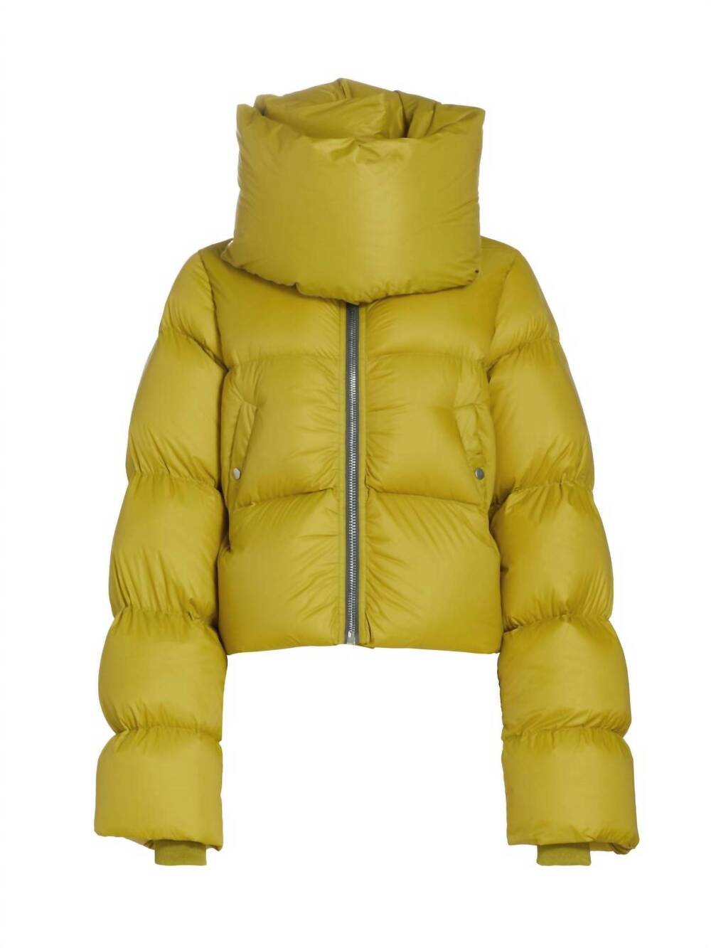 NEW RICK OWENS women's funnel neck jacket in acid